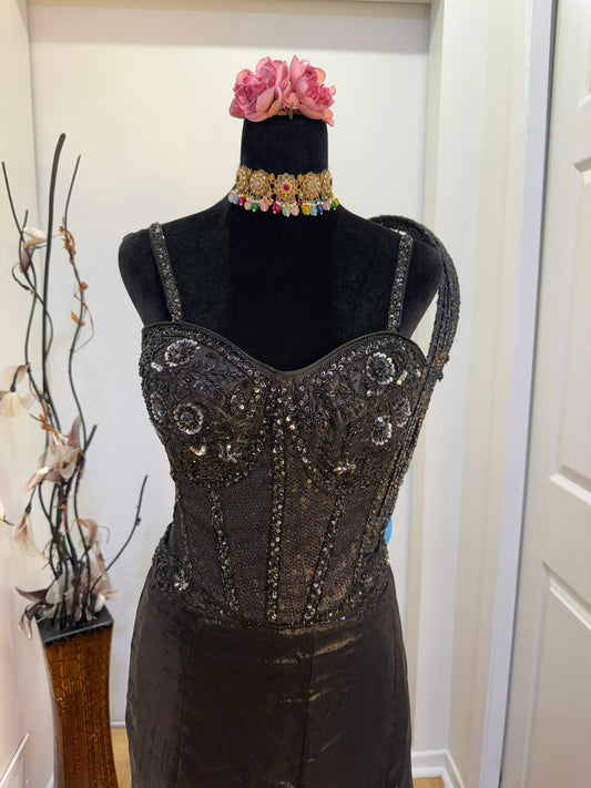 Black Mermaid Lehnga Saree