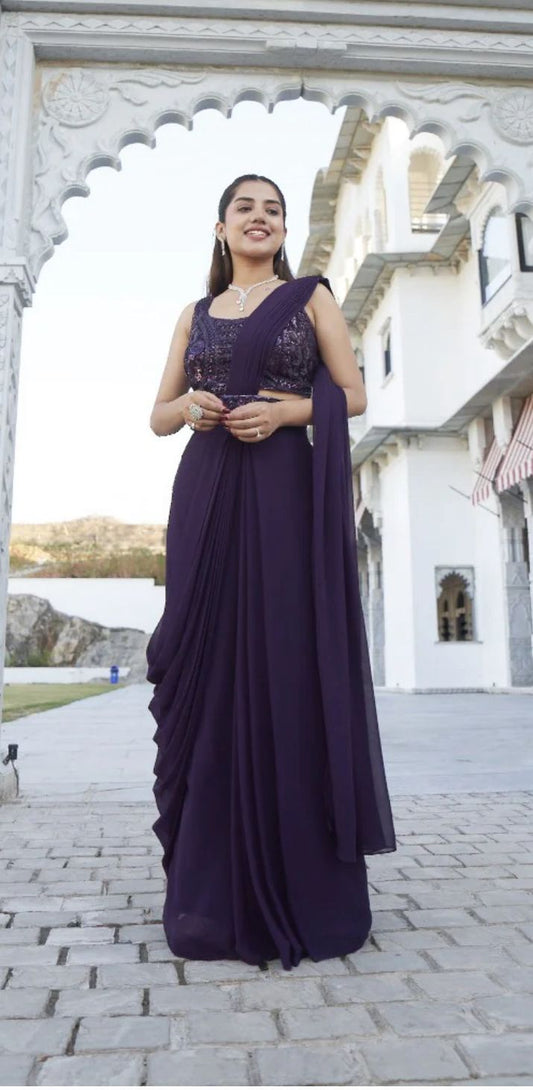 Georgette Grace Ready-to-Wear Saree