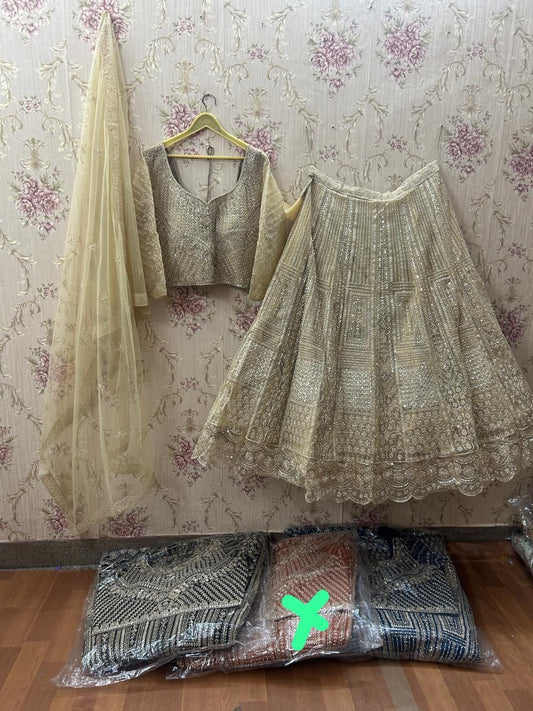 Heavy Stone & Zarkan Embroidered Lehenga Choli Set