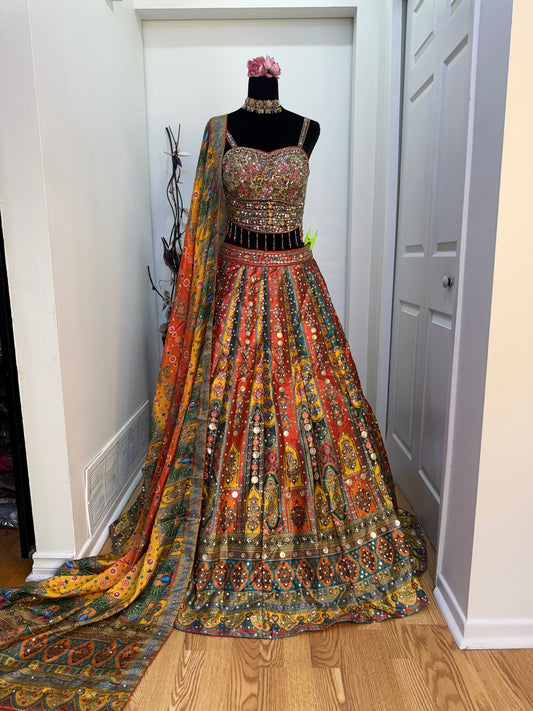 Multicolor PDP INSPIRED  Lehenga Choli Set